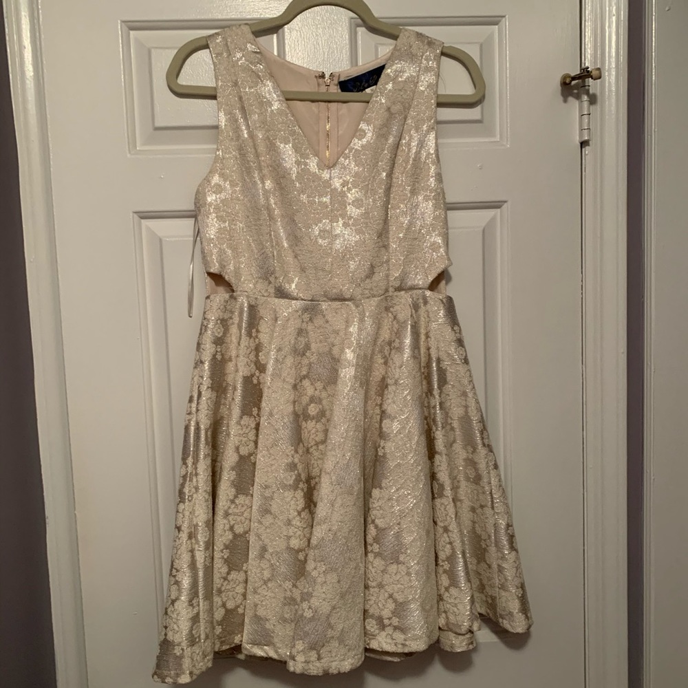 Shimmery Off-white Dress